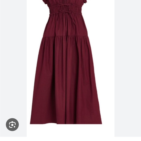 Ulla Johnson Red Ruffled Ruched Sundress - Picture 4 of 6